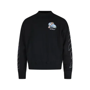 BLACK COTTON SWEATSHIRT
