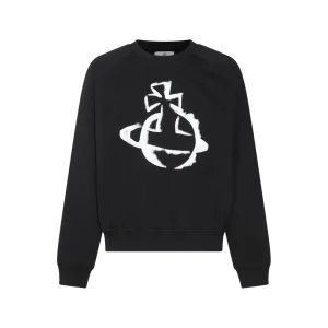 BLACK COTTON SWEATSHIRT