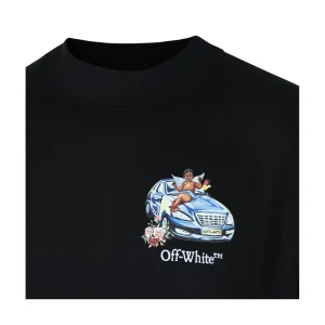 BLACK COTTON SWEATSHIRT