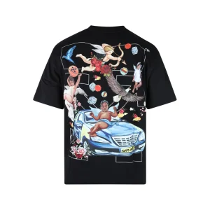 BLACK COTTON T-SHIRT