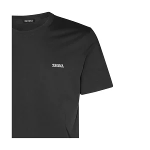 BLACK COTTON T-SHIRT