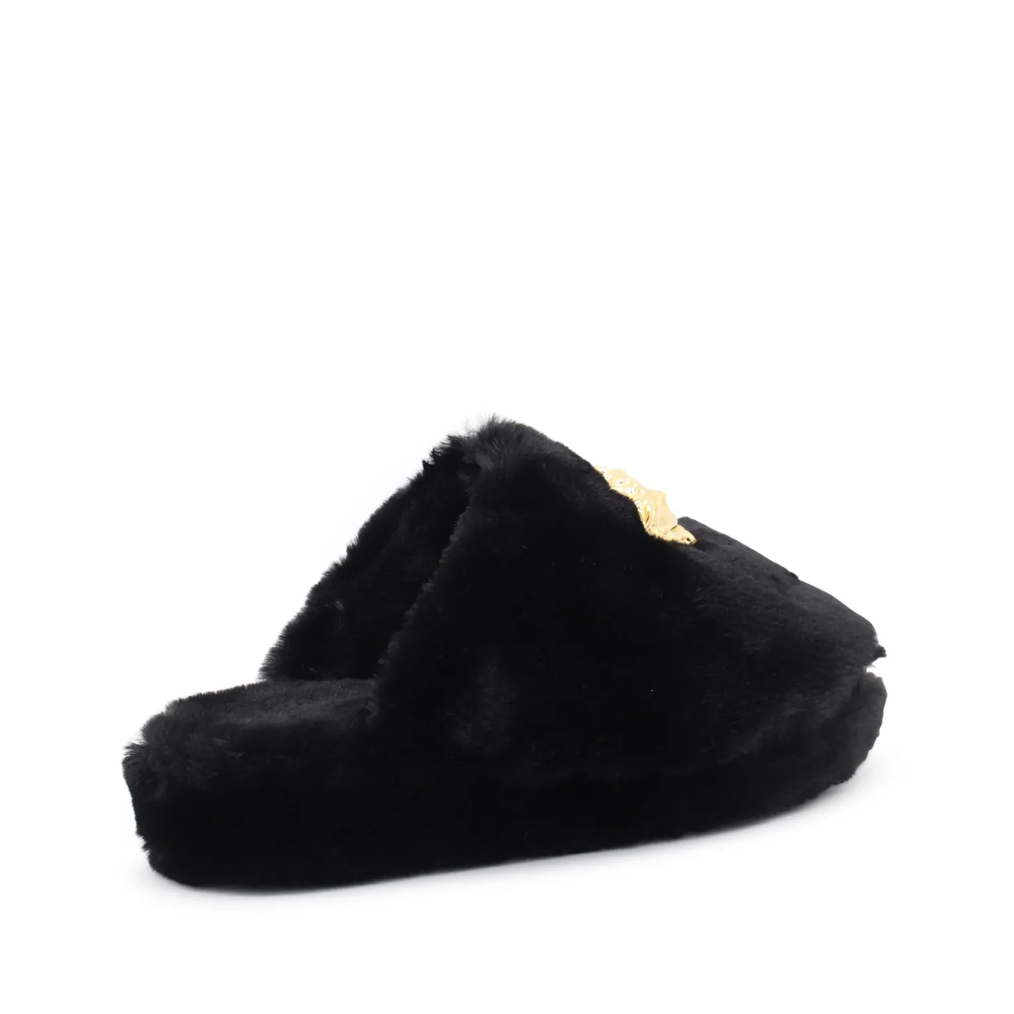 black_faux_fur_medusa_hom_2.webp BLACK FAUX FUR MEDUSA HOME SLIPPERS