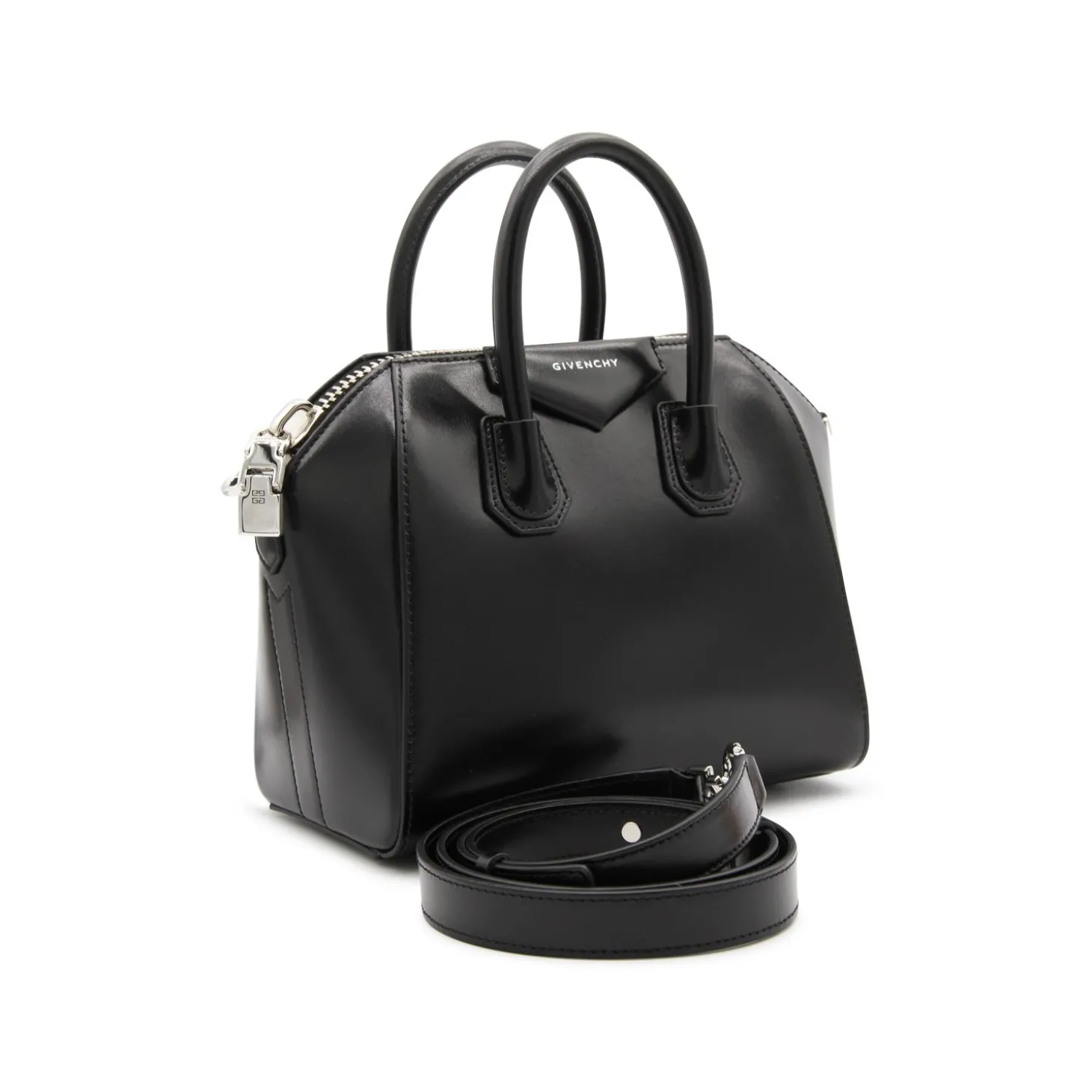black_leather_antigona_mi_1.webp BLACK LEATHER ANTIGONA MINI TOP HANDLE BAG