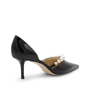 BLACK LEATHER AURALIE PUMPS