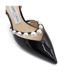 BLACK LEATHER AURALIE PUMPS