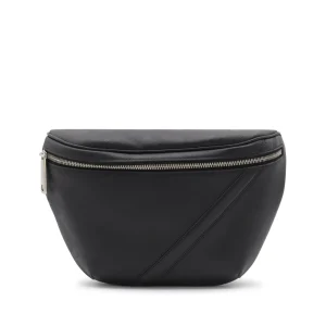 BLACK LEATHER BELT BAG