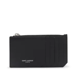 BLACK LEATHER CARD HOLDER