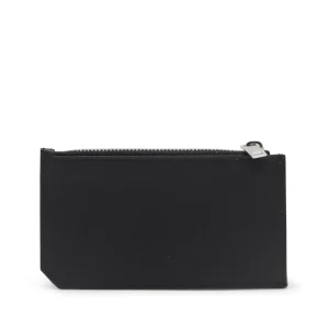 BLACK LEATHER CARD HOLDER