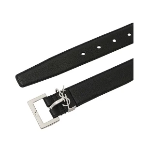 BLACK LEATHER CASSANDRE BELT
