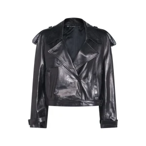 BLACK LEATHER CASUAL JACKET