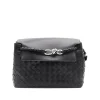 BLACK LEATHER CROSSBODY BAG