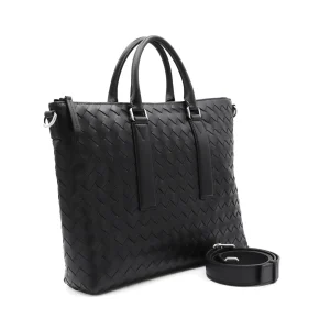 BLACK LEATHER CROSSBODY BAG