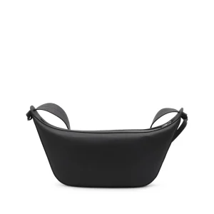 BLACK LEATHER CROSSBODY BAG