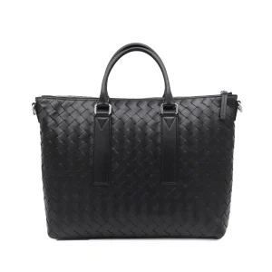 BLACK LEATHER CROSSBODY BAG