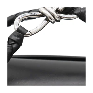 BLACK LEATHER CROSSBODY BAG