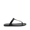 BLACK LEATHER FLAT