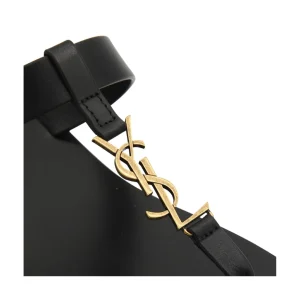 BLACK LEATHER FLAT