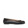 BLACK LEATHER FLATS
