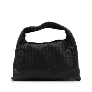 BLACK LEATHER HOP SMALL HANDEL BAG