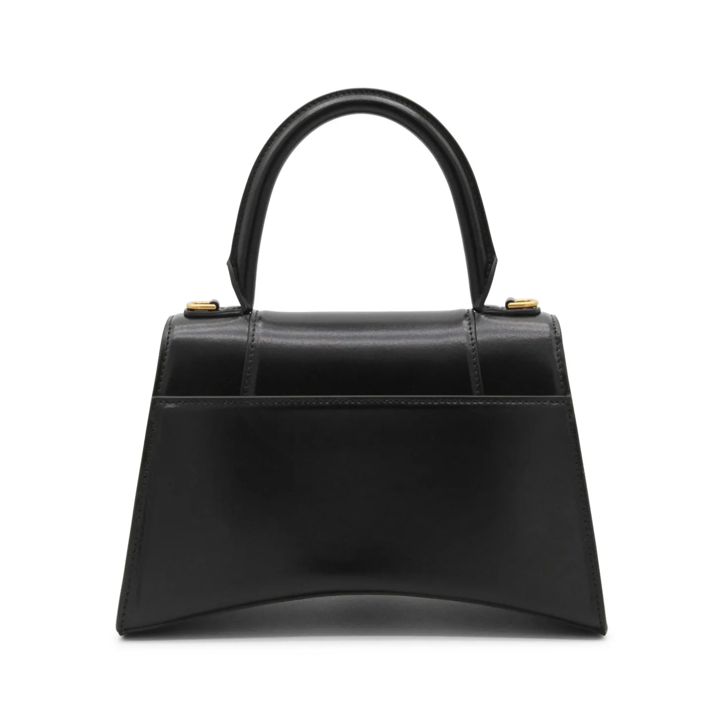 black_leather_hourglass_h_2.webp BLACK LEATHER HOURGLASS HANDLE BAG