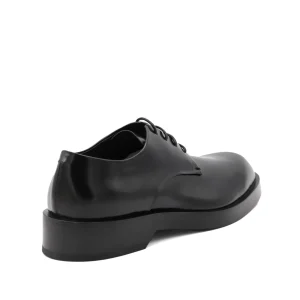 BLACK LEATHER LACE UP SHOES
