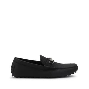 BLACK LEATHER LOAFERS