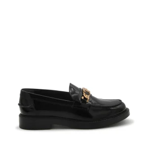 BLACK LEATHER LOAFERS