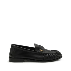 BLACK LEATHER LOAFERS
