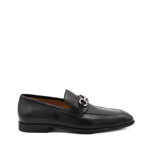 BLACK LEATHER LOAFERS