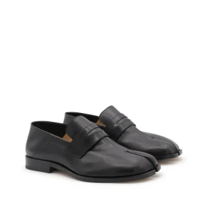 BLACK LEATHER LOAFERS