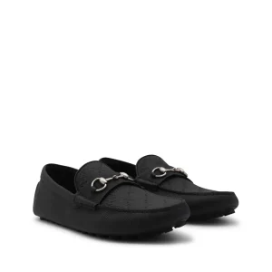 BLACK LEATHER LOAFERS