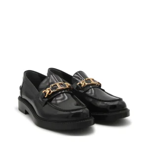 BLACK LEATHER LOAFERS
