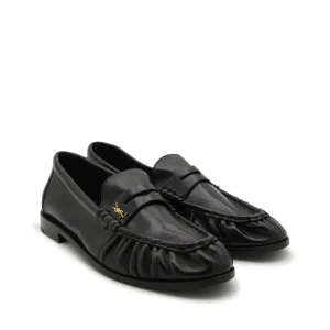BLACK LEATHER LOAFERS
