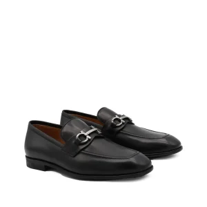 BLACK LEATHER LOAFERS