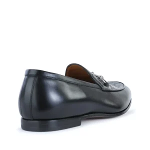 BLACK LEATHER LOAFERS