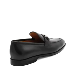 BLACK LEATHER LOAFERS