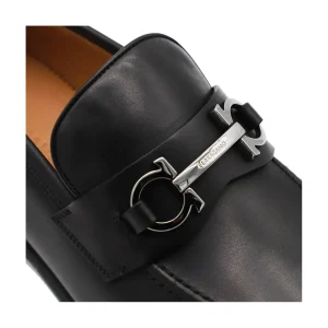 BLACK LEATHER LOAFERS