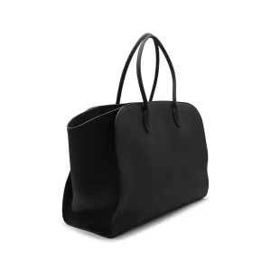 BLACK LEATHER MARLO TOTE