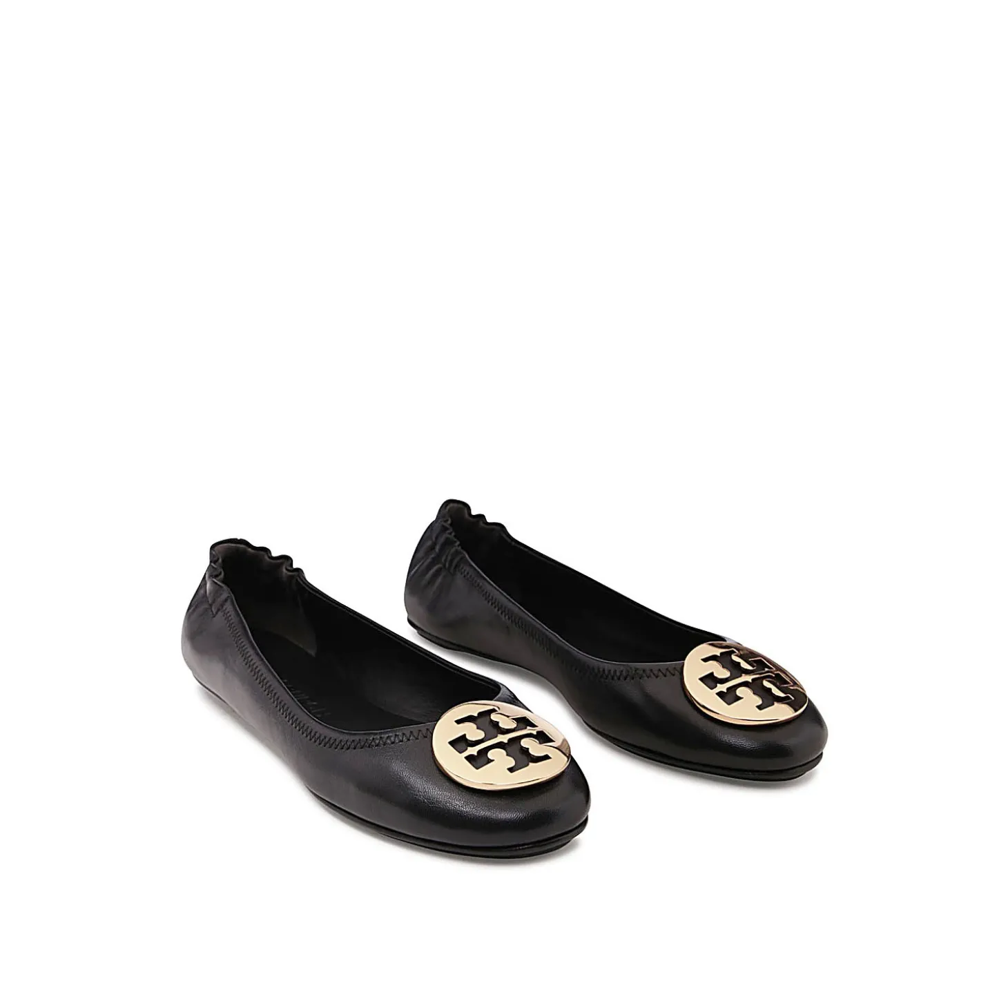 black_leather_minnie_ball_2.webp BLACK LEATHER MINNIE BALLERINA SHOES