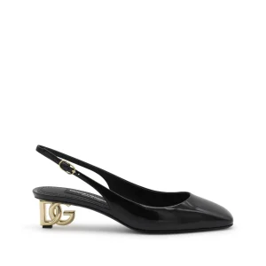 BLACK LEATHER PUMPS