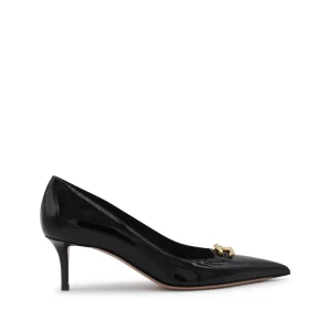 BLACK LEATHER PUMPS