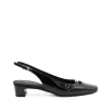 BLACK LEATHER PUMPS