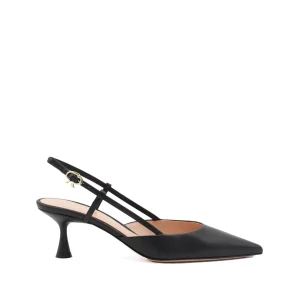 BLACK LEATHER PUMPS