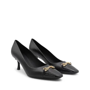 BLACK LEATHER PUMPS