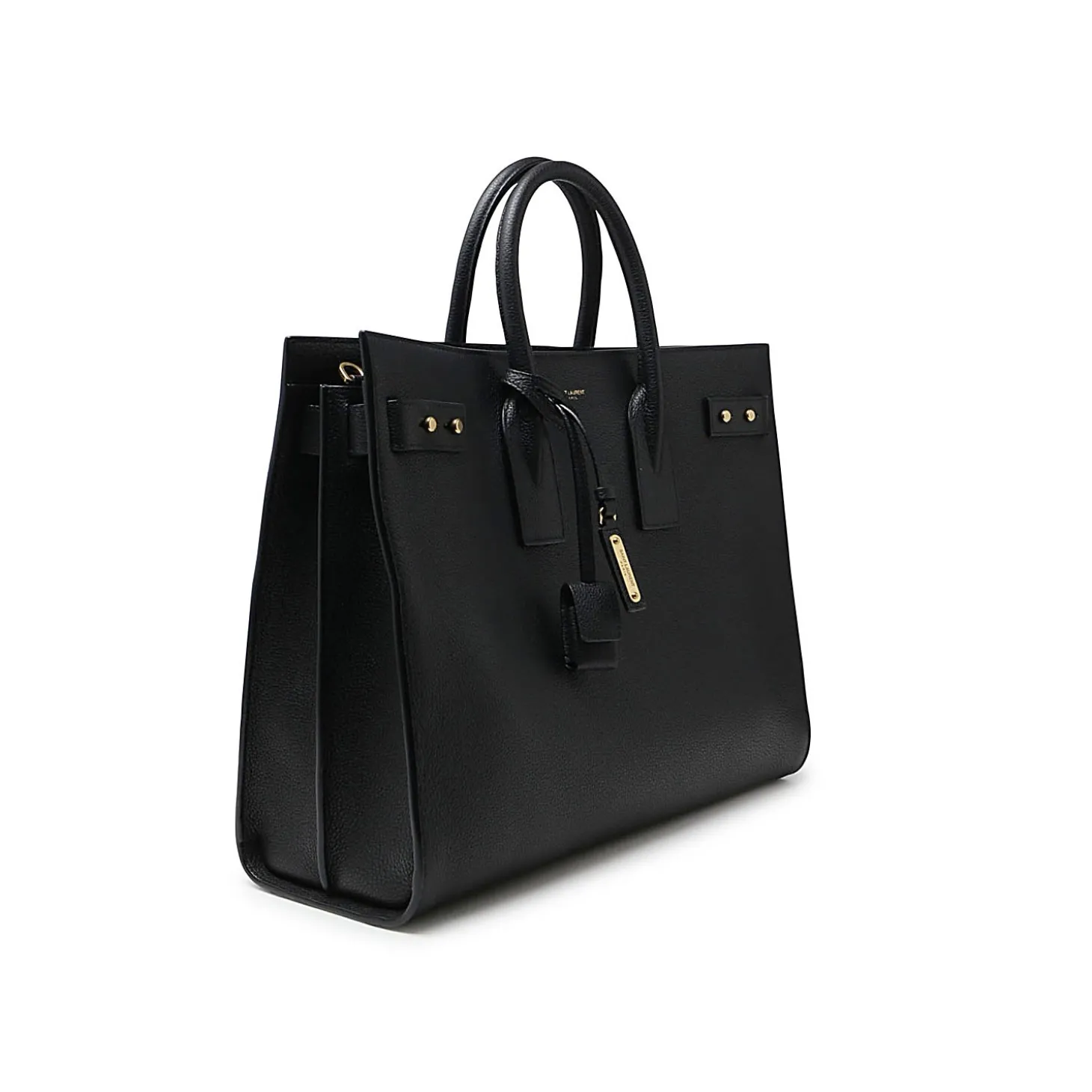 black_leather_sac_de_jour_2.webp BLACK LEATHER SAC DE JOUR TOP HANDLE BAG