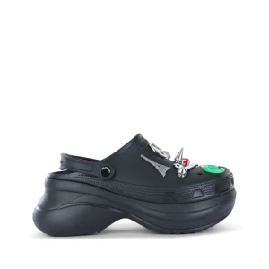 BLACK LEATHER SANDALS