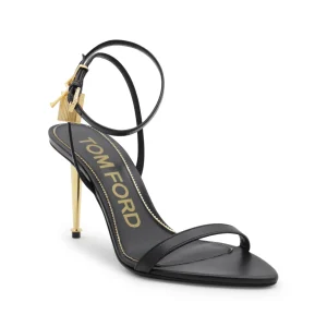 BLACK LEATHER SANDALS