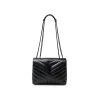 BLACK LEATHER SHOULDER BAG