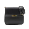 BLACK LEATHER SHOULDER BAG
