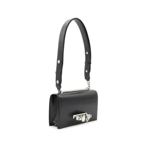 BLACK LEATHER SHOULDER BAG